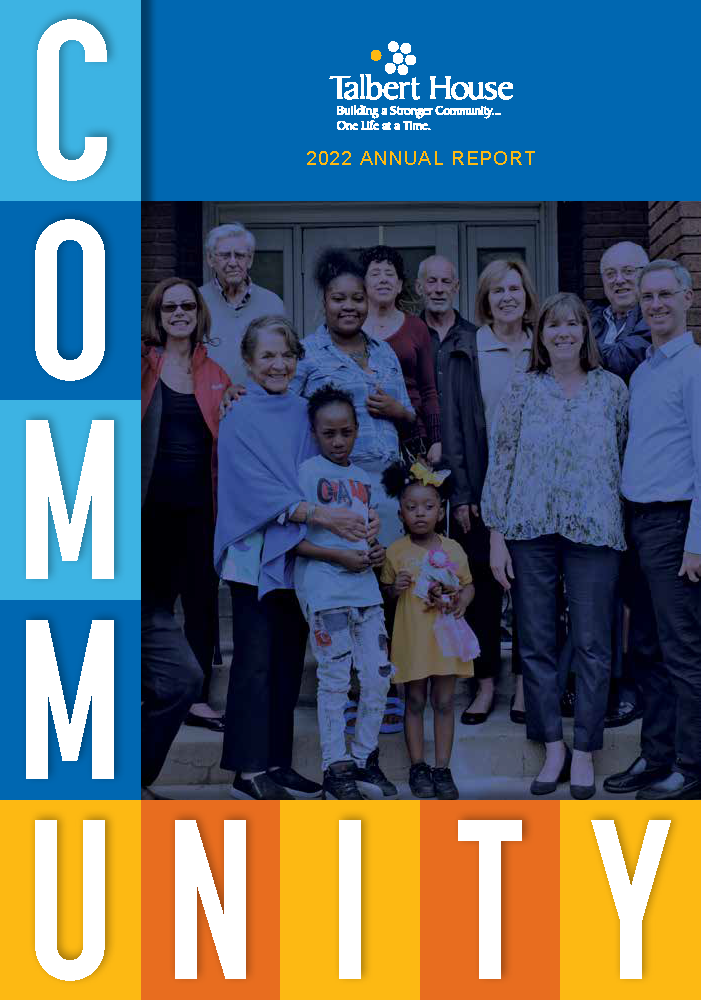 Community 2022 Annual Report cover with group picture